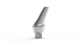 Anatomic angled abutment 15°/25° with screw – titanium abutment with anatomic shoulder, internal hex 2.42 – view 2