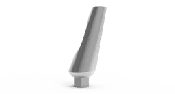 Angled abutment 15°/25° regular platform with screw – titanium abutment, internal hex 2.42 – view 2