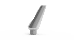 Angled abutment 15°/25° regular platform with screw – titanium abutment, internal hex 2.42 – view 3