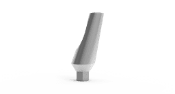 Angled abutment 15°/25° slim platform with slim screw – titanium abutment, internal hex 2.1