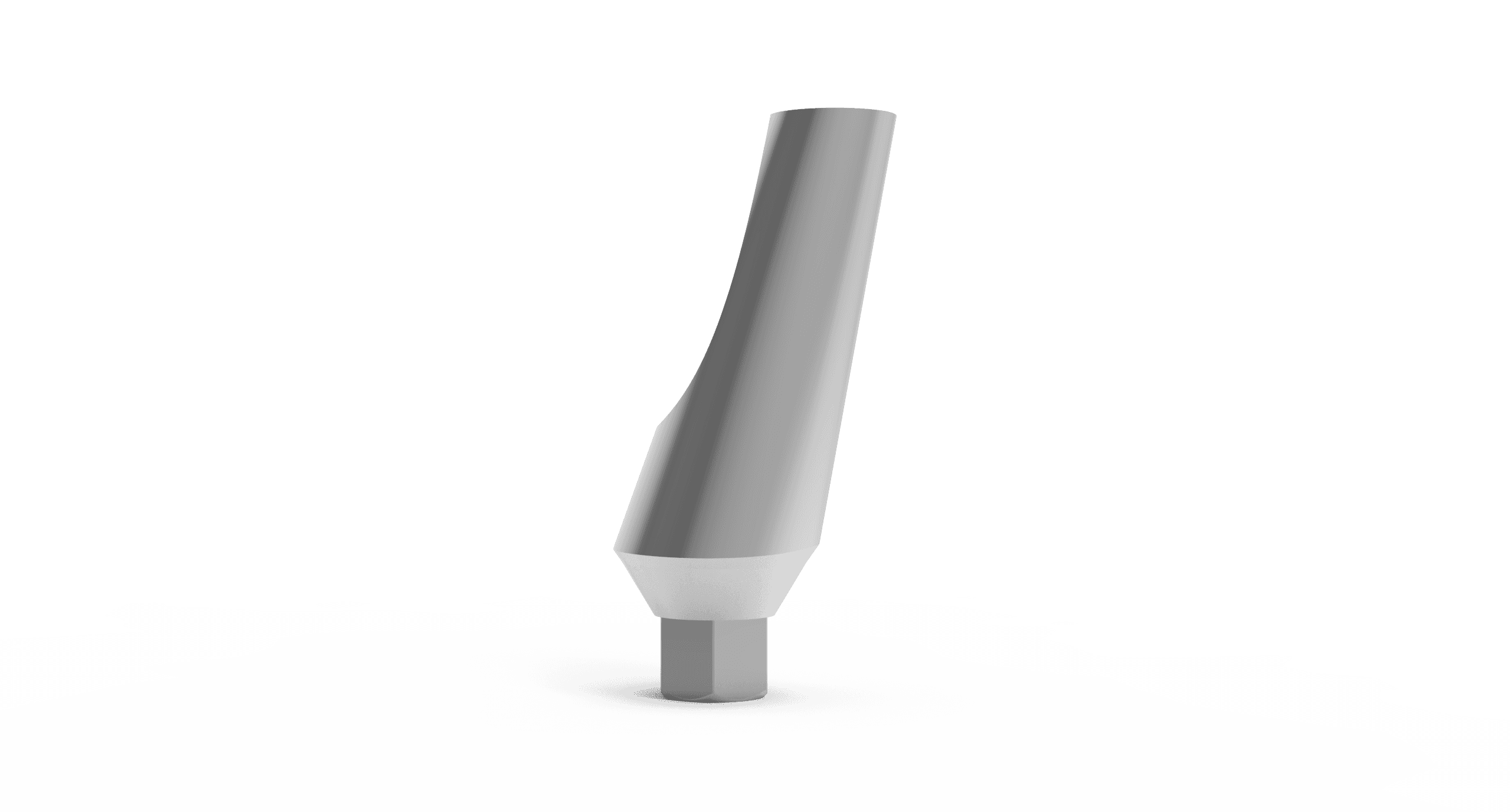 Angled abutment 15°/25° slim platform with slim screw – titanium abutment, internal hex 2.1