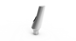 Angled abutment 15°/25° slim platform with slim screw – titanium abutment, internal hex 2.1 – view 2