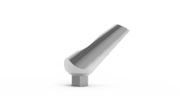 Angled abutment 35°/45° regular platform with screw – titanium abutment, internal hex 2.42 – view 2