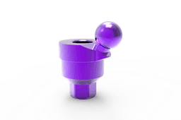 Angled ball attachment with screw – titanium overdenture attachment 17°/30°/40°, internal hex 2.42 connection – view 2