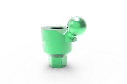Angled ball attachment with screw – titanium overdenture attachment 17°/30°/40°, internal hex 2.42 connection – view 3