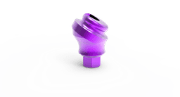 Angled Loc-Click attachment with screw – titanium overdenture attachment 17°/30°, internal hex 2.42 connection