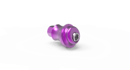 Angled Loc-Click attachment with screw – titanium overdenture attachment 17°/30°, internal hex 2.42 connection – view 3