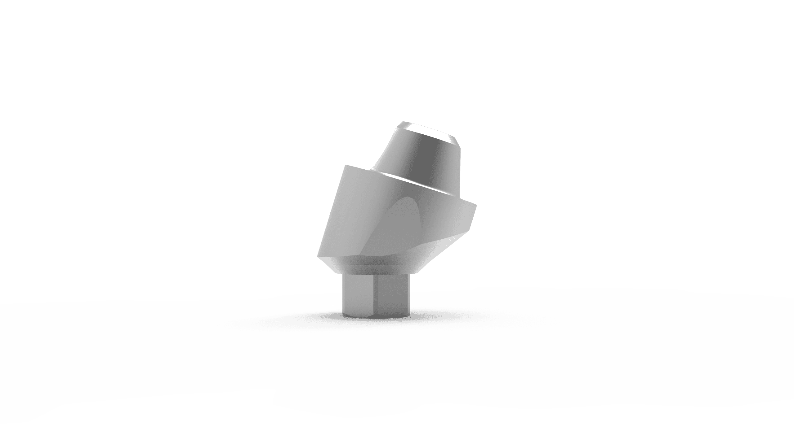 Angled multi-unit abutment with holder mount and screw – titanium MUA, internal hex 2.42, full-arch component
