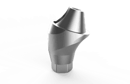 Angled multi-unit abutment with holder mount and screw compatible with OSSTEM Regular - titanium component