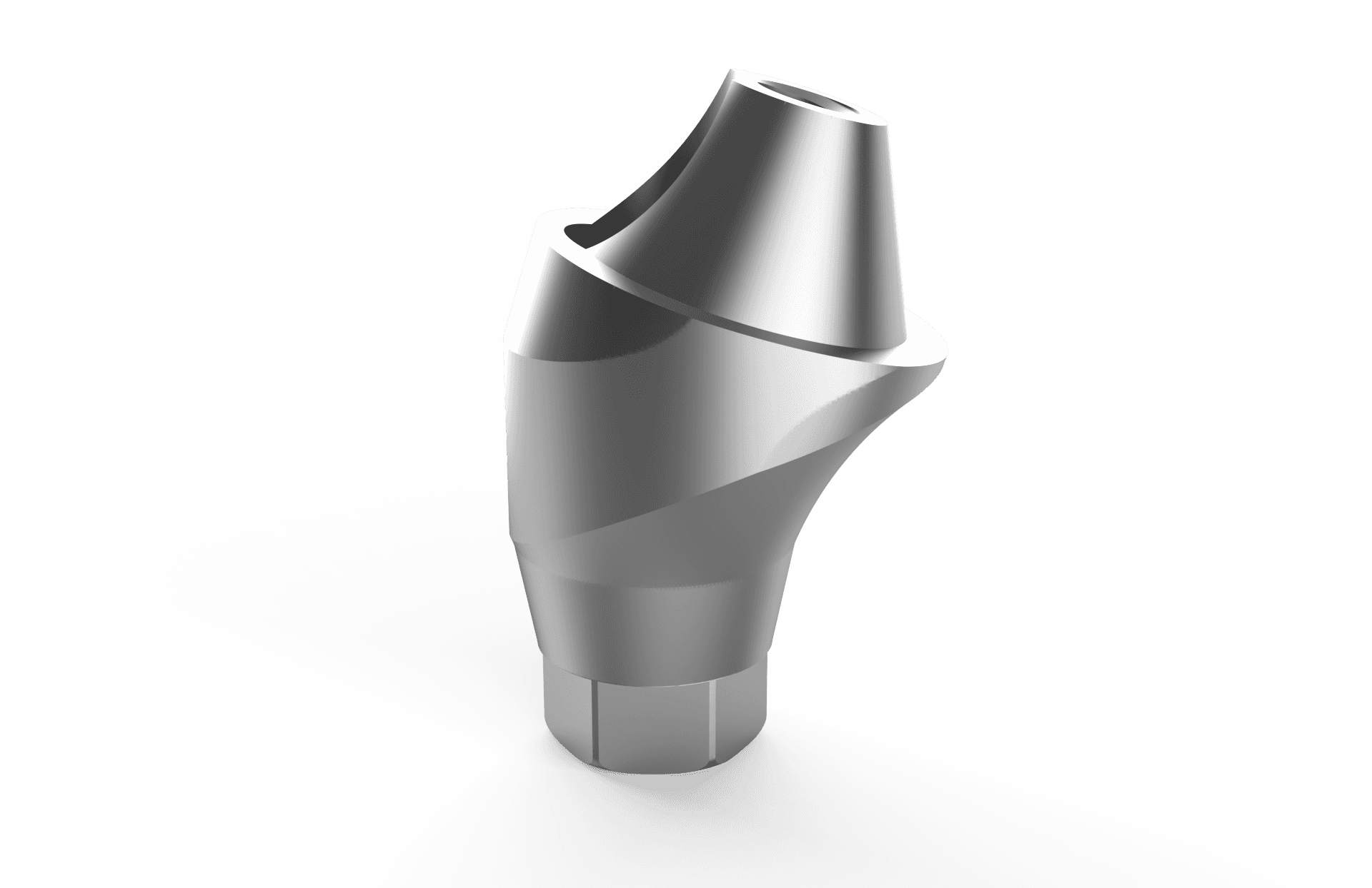Angled multi-unit abutment with holder mount and screw compatible with OSSTEM Regular - titanium component
