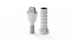 Full Set Straight MUA – titanium straight multi-unit abutment with 1.72 fixation screw, internal hex 2.42