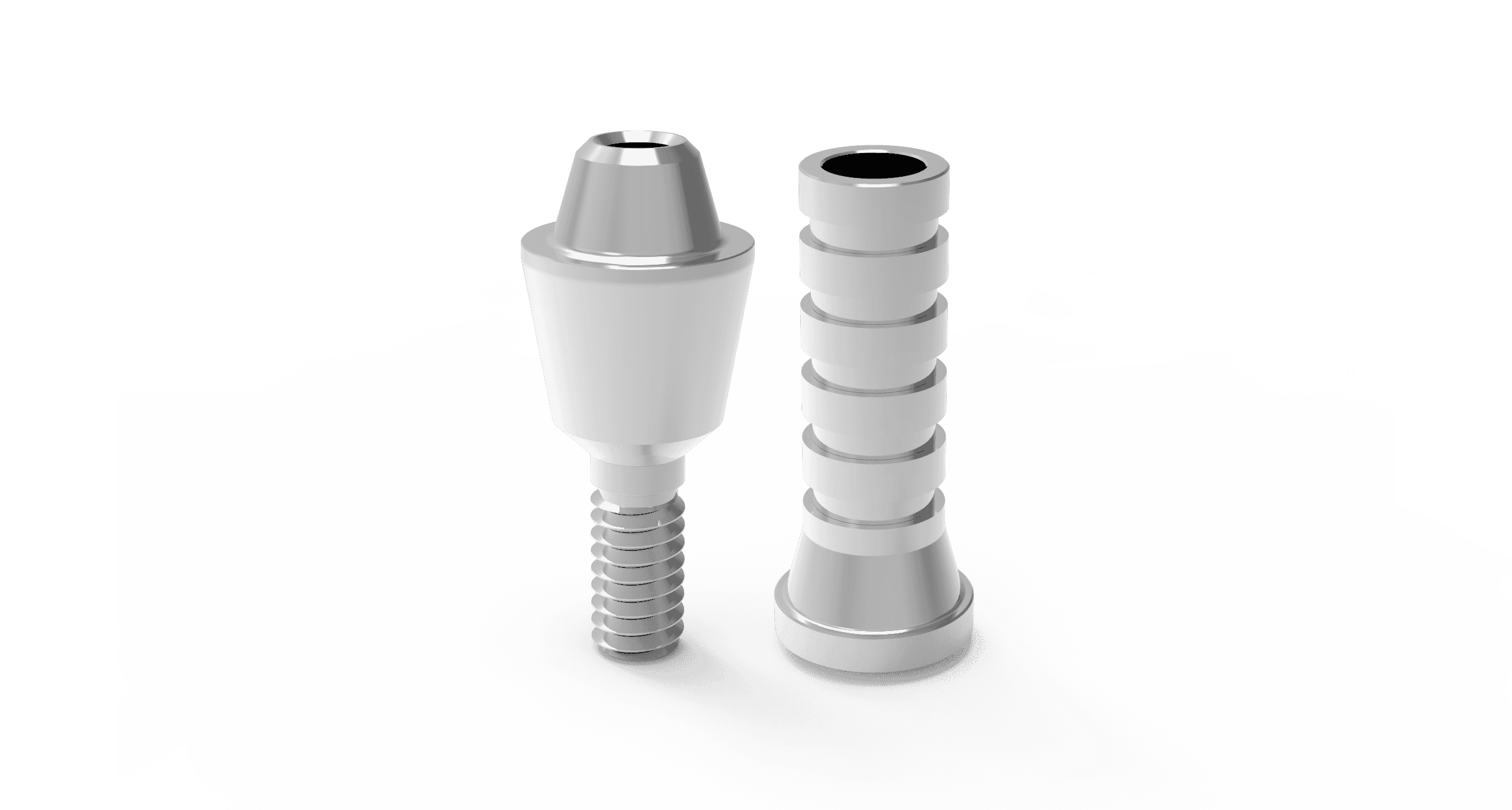 Full Set Straight MUA – titanium straight multi-unit abutment with 1.72 fixation screw, internal hex 2.42