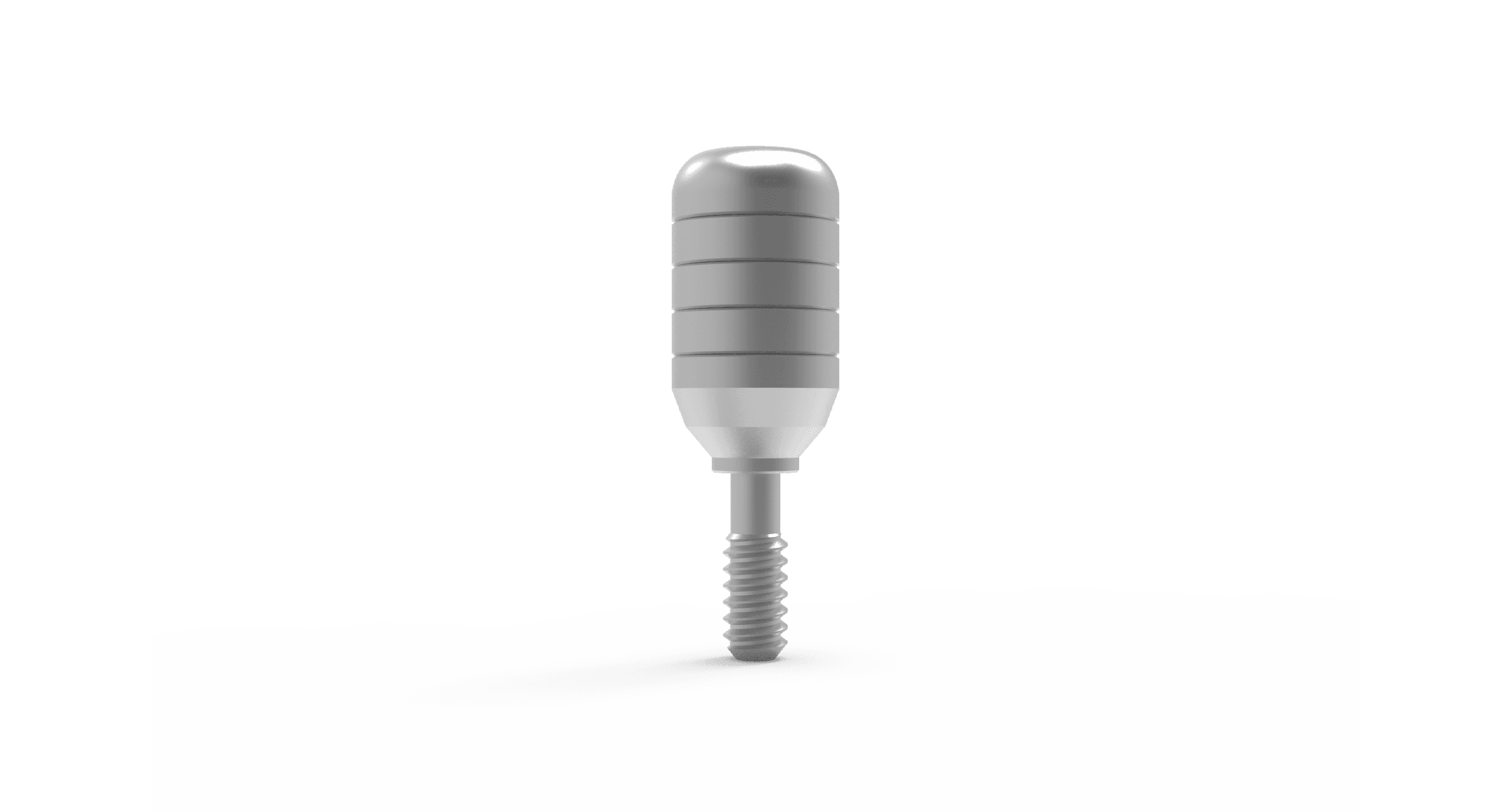 Titanium healing cap, slim platform, internal hex 2.1 dental implant component