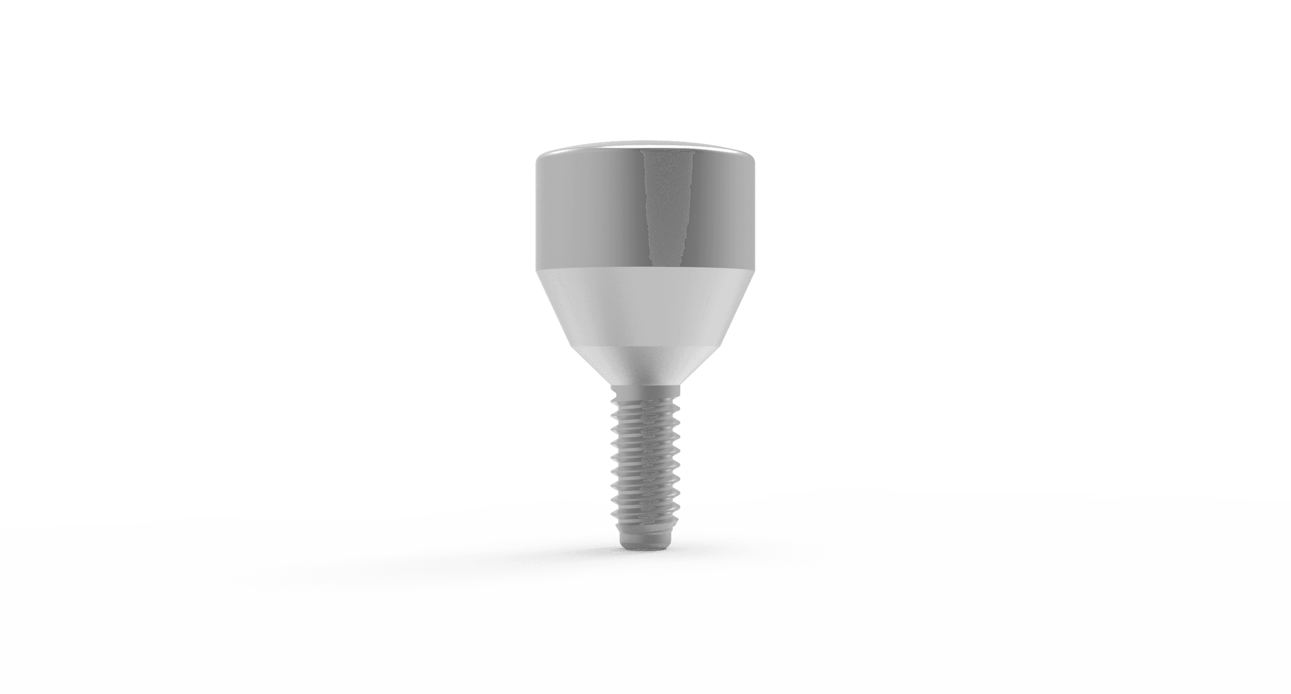 Titanium healing cap, wide platform, internal hex 2.42 dental implant component