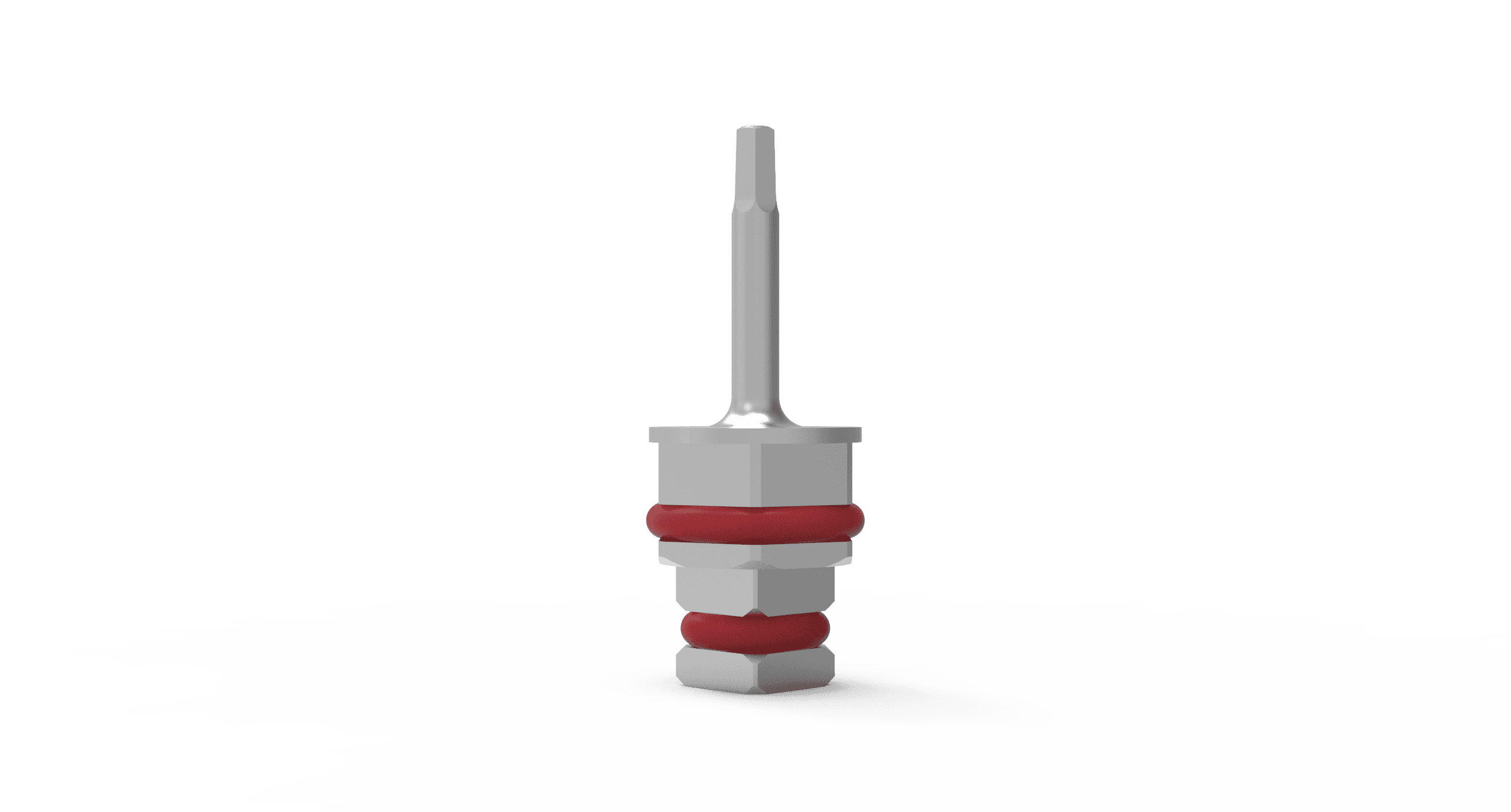 Hex Driver for Ratchet 6.35 – stainless steel dental implant driver, hex 1.25 and 2.42 mm