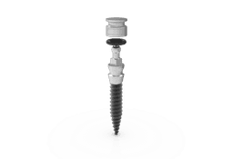 O-Ball Mini® one-piece implant set – Ø2.5 mm titanium mini implant with silicone ring and titanium cap – view 3