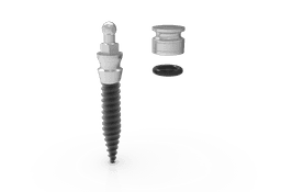O-Ball Mini® one-piece implant set – Ø2.5 mm titanium mini implant with silicone ring and titanium cap – view 7
