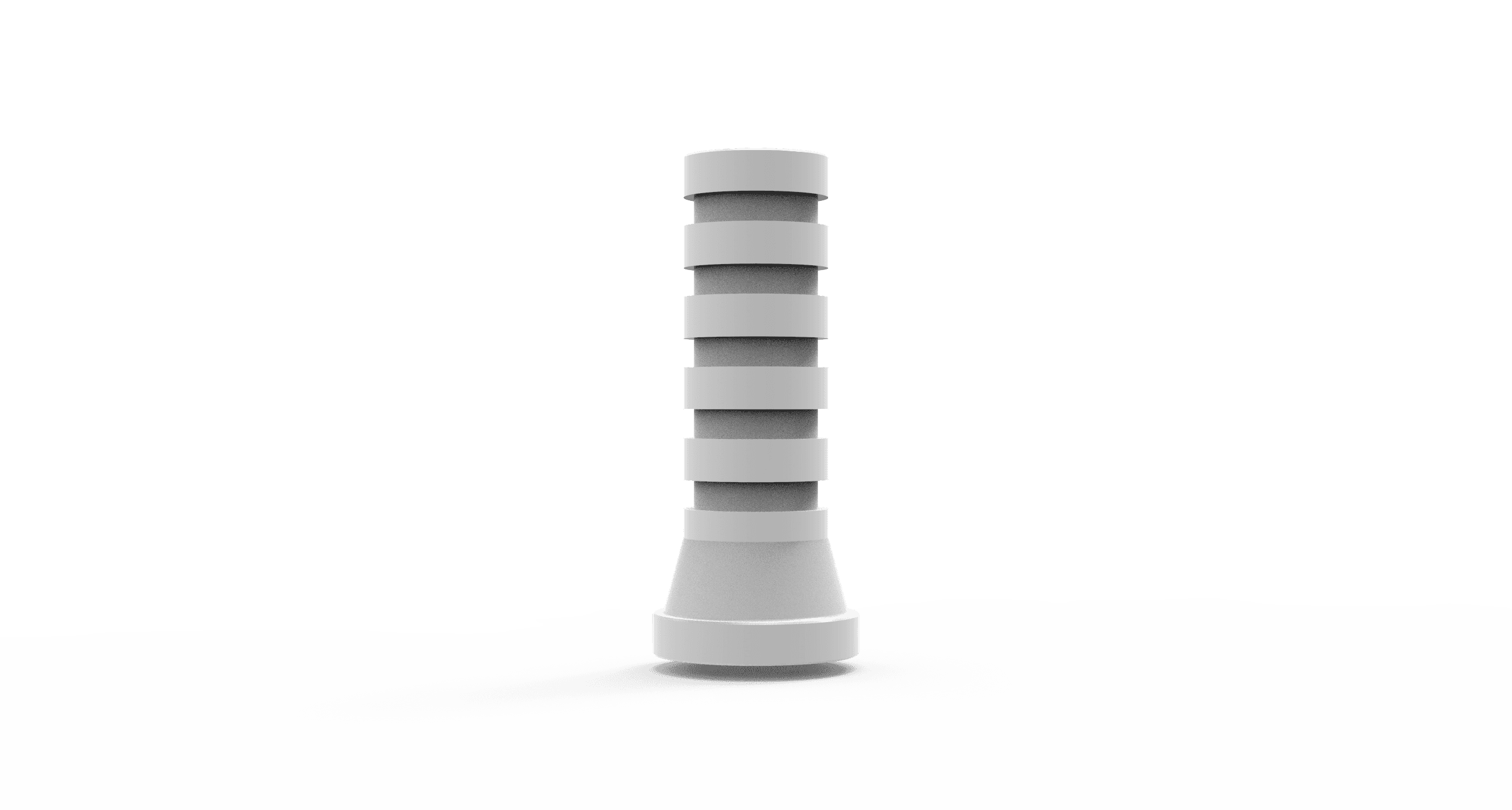 Plastic temporary abutment for multi-unit with titanium sleeve screw – Delrin provisional prosthetic component