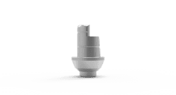 Rotational Ti-Base CAD/CAM – non-engaging titanium base with screw for implant level, internal hex 2.42
