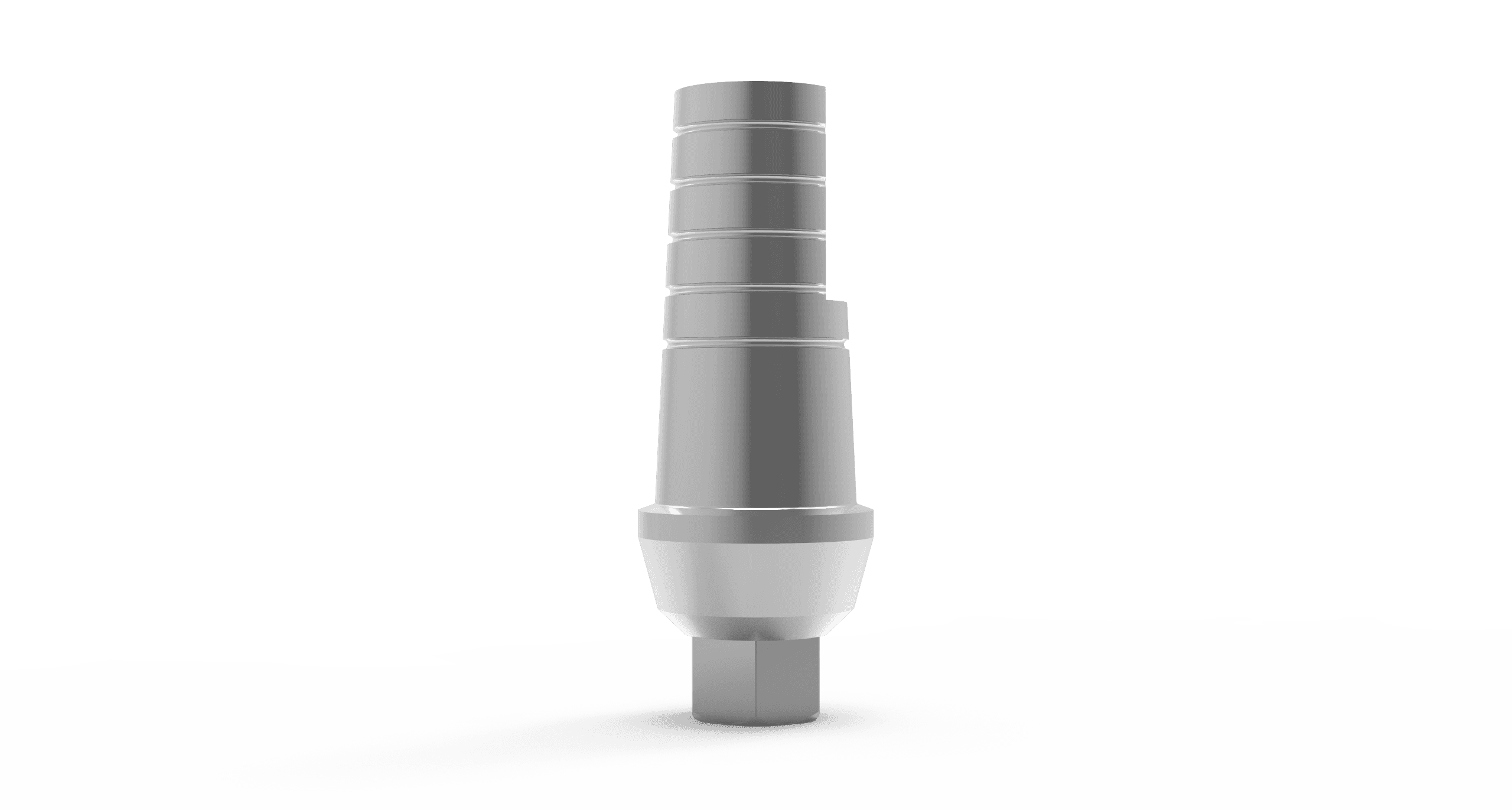 Shoulder straight titanium abutment with fixation screw, regular platform, internal hex 2.42