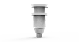 Snap-Cap transfer abutment with plastic cap – titanium screw, internal hex 2.42 implant impression component