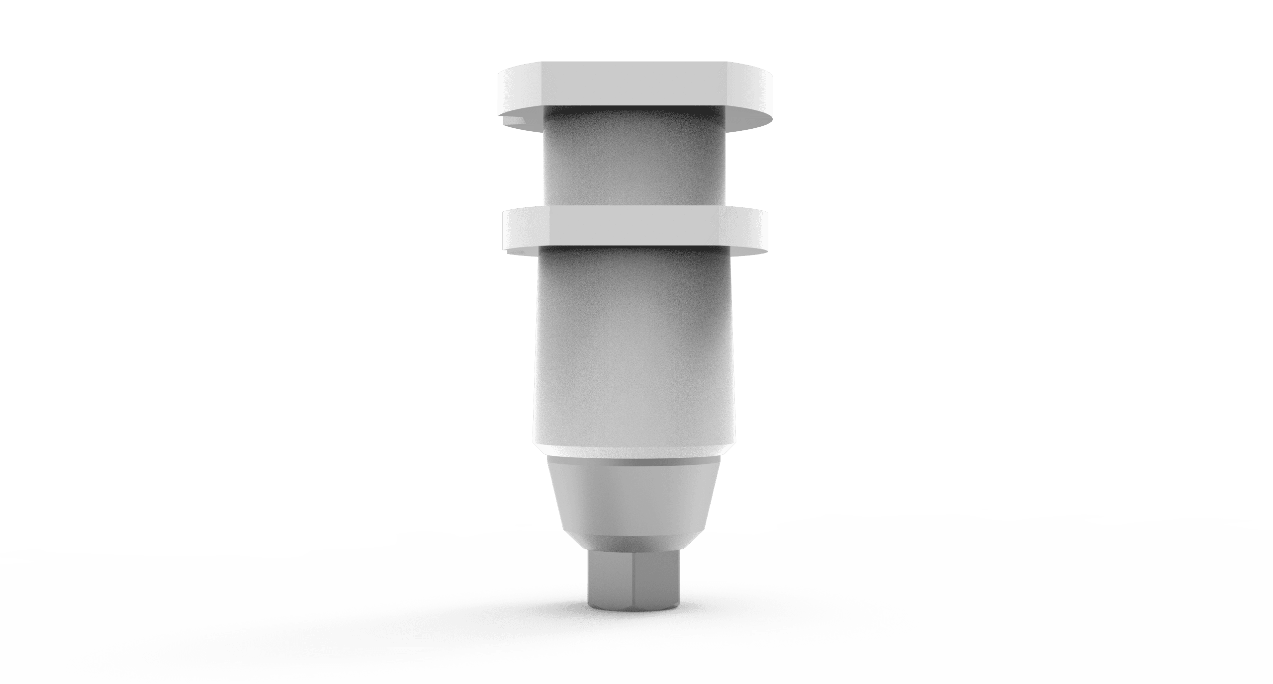 Snap-Cap transfer abutment with plastic cap – titanium screw, internal hex 2.42 implant impression component