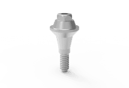 Straight Multi-Unit compatible with Straumann RC – titanium multi-unit abutment with 1.4 fixation screw