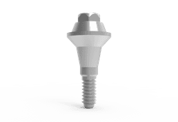 Straight Multi-Unit compatible with Straumann RC – titanium multi-unit abutment with 1.4 fixation screw – view 3