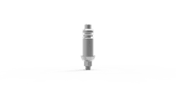 Closed tray transfer impression coping with short screw – stainless steel, internal hex 2.42 implant connection