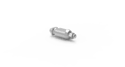 Closed tray transfer impression coping with short screw – stainless steel, internal hex 2.42 implant connection – view 3