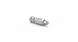 Closed tray transfer impression coping with short screw – stainless steel, internal hex 2.42 implant connection – view 4